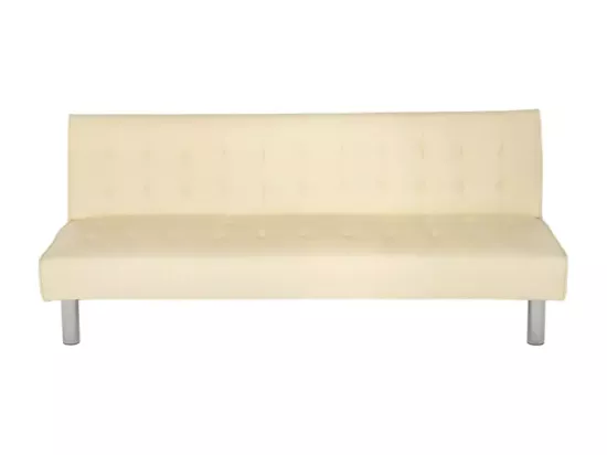 Canapé 2 places convertible clic-clac inclinable en similicuir Mango