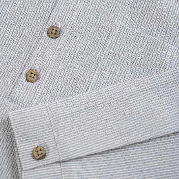 Huttelihut Shirt LS Woven Stripe Citadel