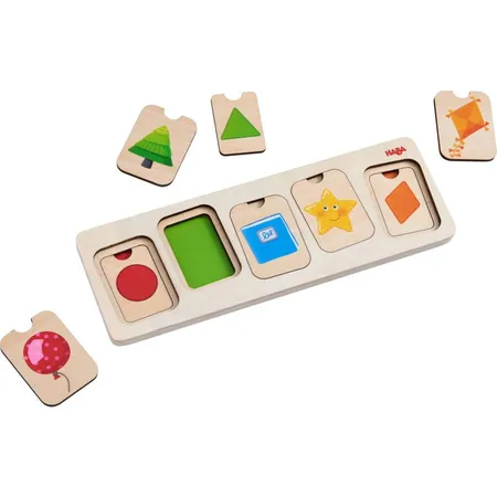HABA 304586 Holzpuzzle Farben & Formen