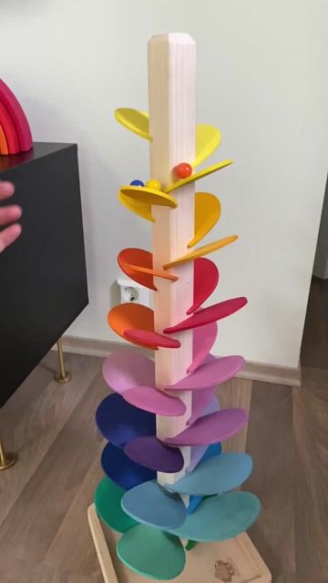 Klangtrapp, Stor 72 cm – Håndlaget Treleke | Sound Marbel Tree