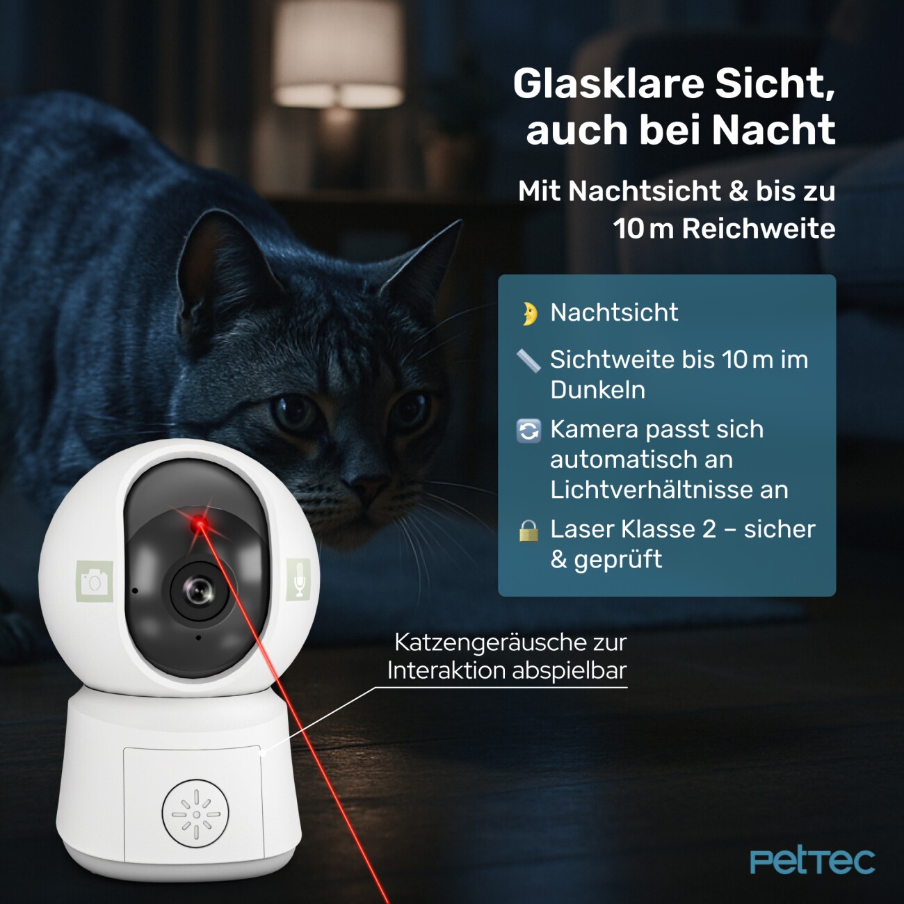 PetTec Haustierkamera Laser