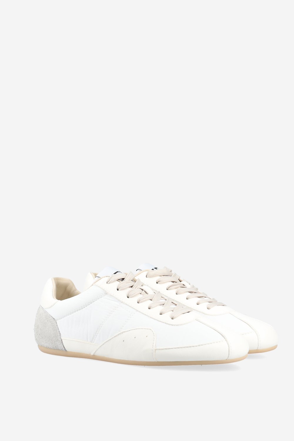 Nylon / leather sneakers