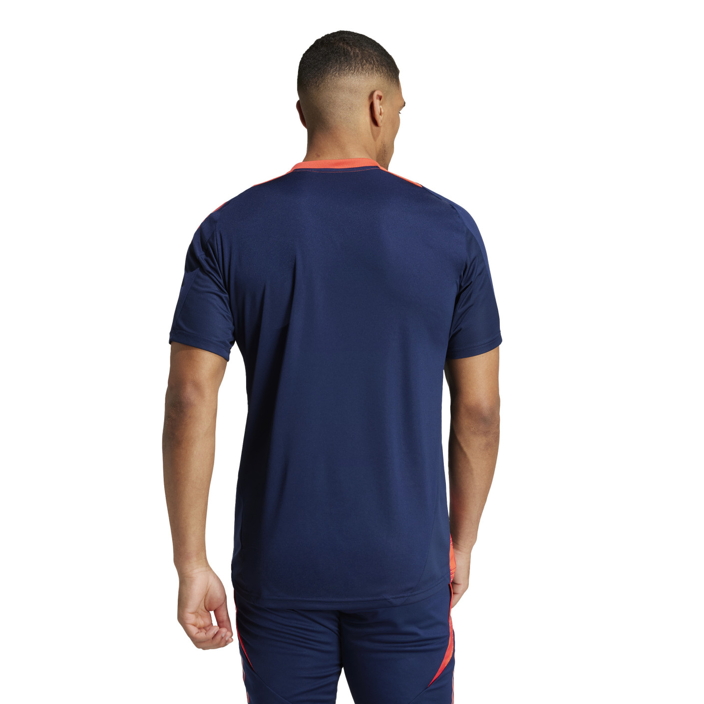 Adidas Manchester United Trainingsshirt 2024-2025 Donkerblauw Rood Zilver
