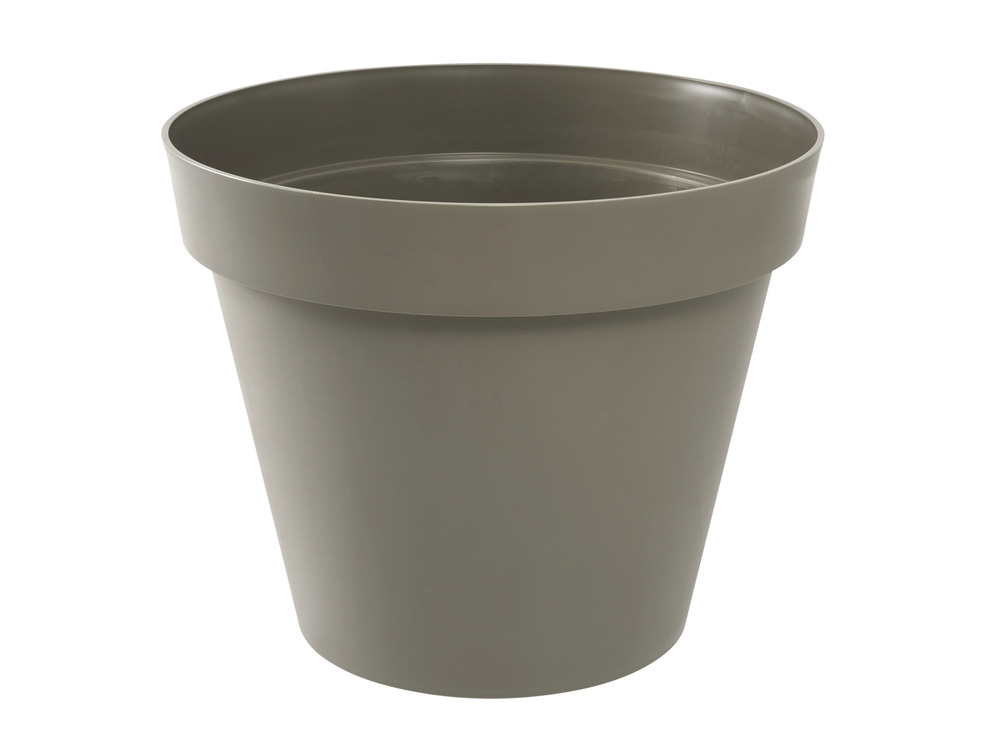 Pot de fleur rond toscane ø 40 x h.32 cm - taupe