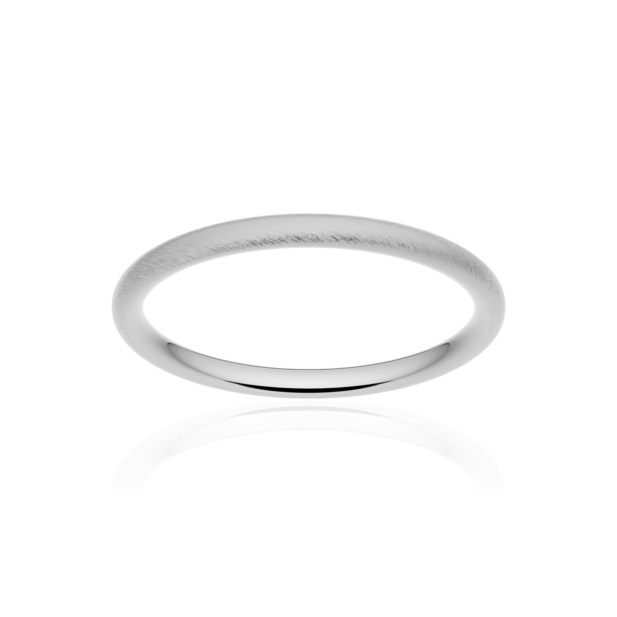 Alliance platine 950 givré ruban confort 2 mm