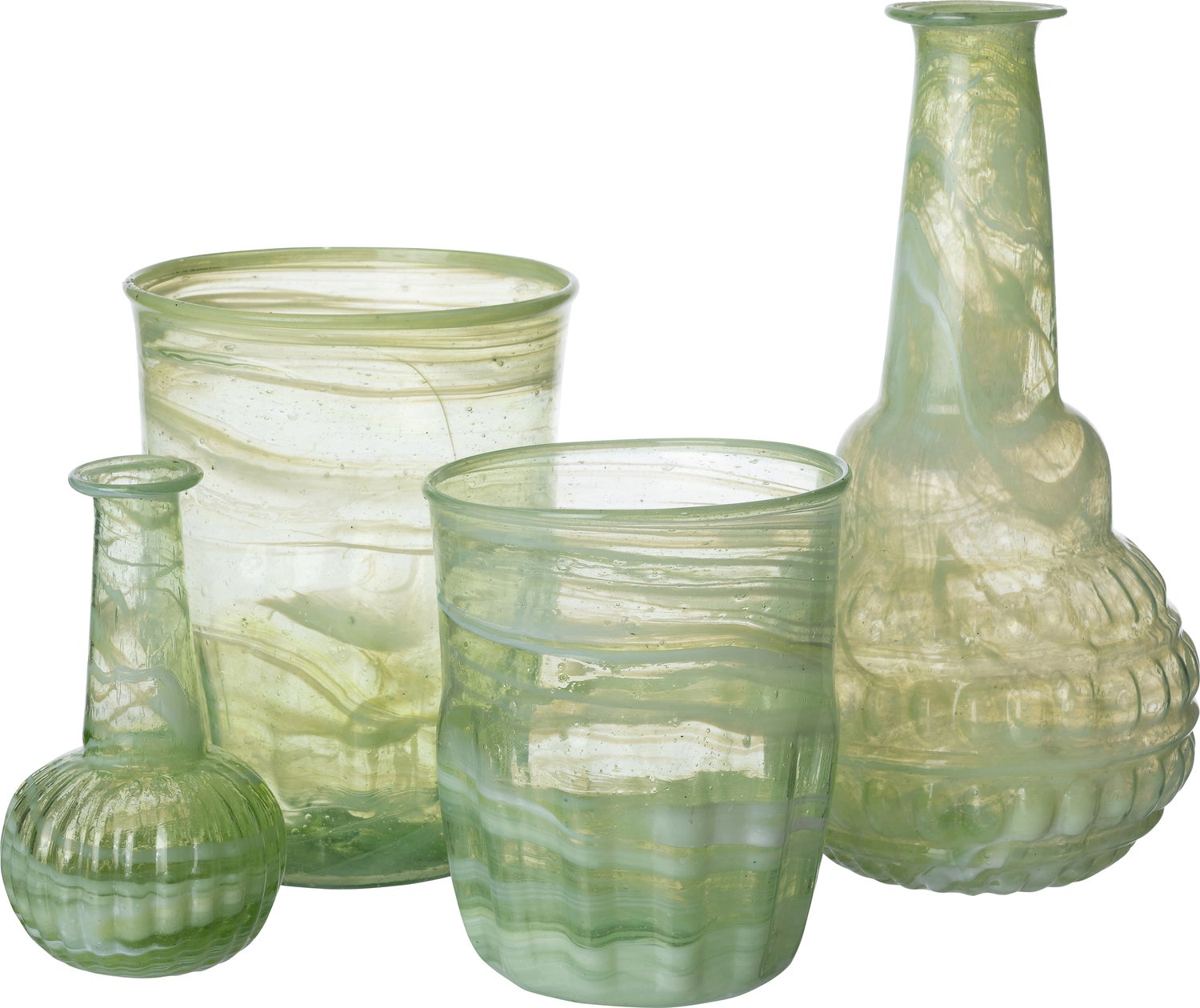 Intratuin vaas Mien groen D 13 H 13 cm