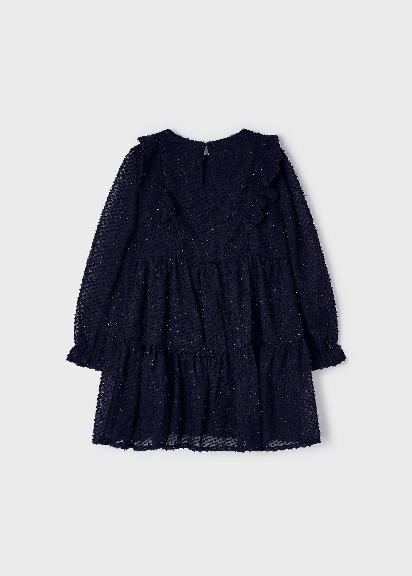 vestido de chiffon plumeti para menina