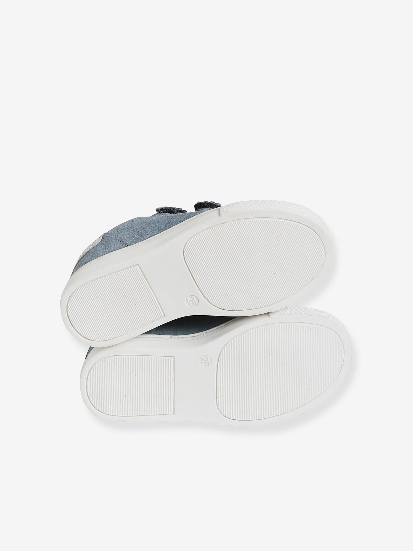 Tênis de couro com fecho de velcro para meninas, modelo especial Autonomia Light Metallic Yellow
