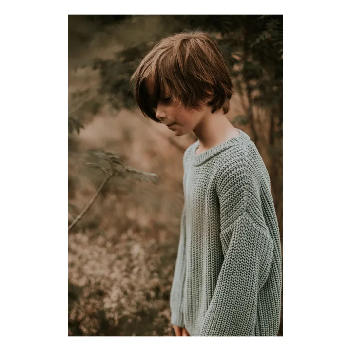 Yuki Pull Chunky Coton Bio | Bleu