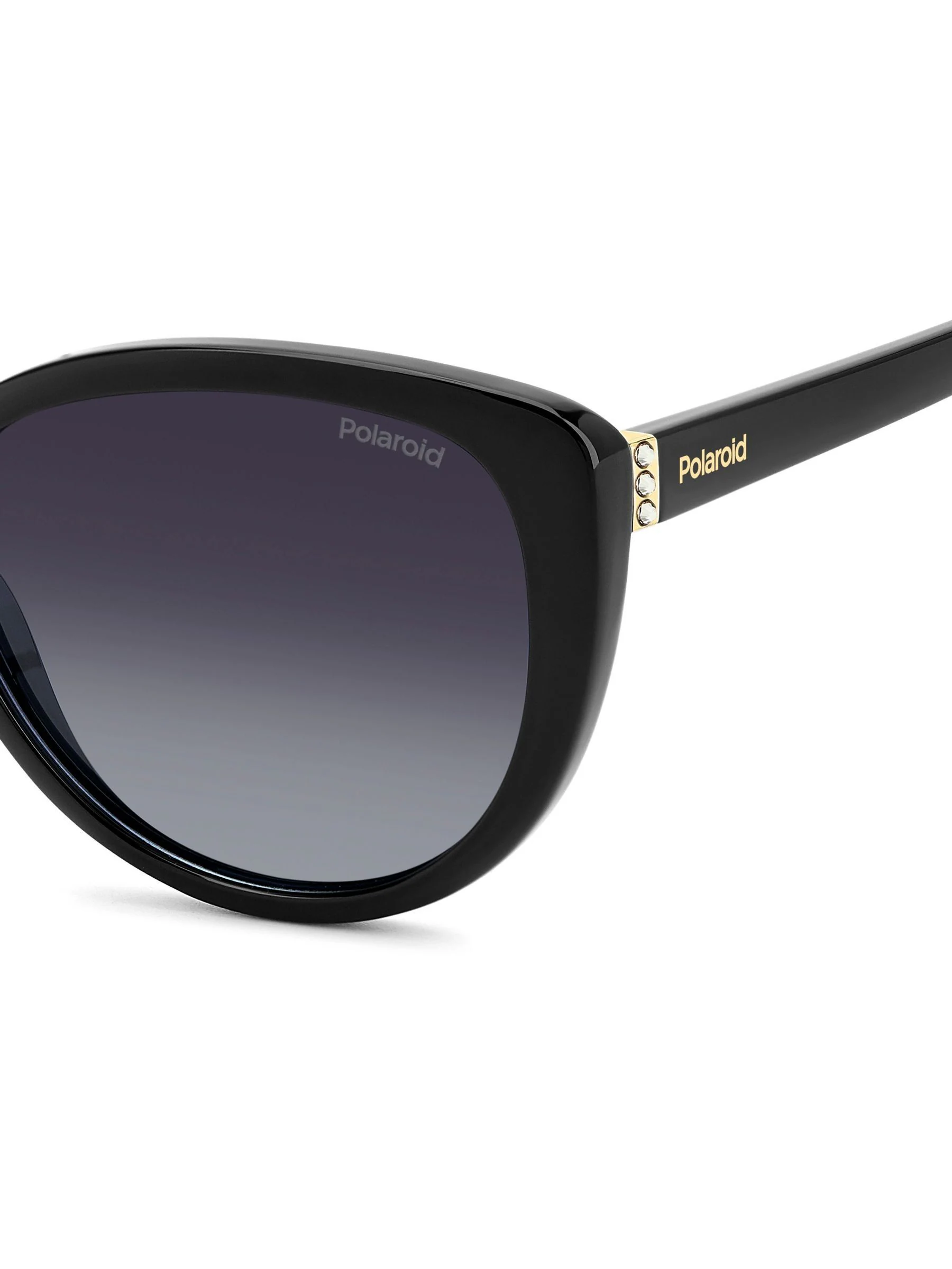 Polaroid Cat Eye Black Sunglasses With Jewel Embellishment