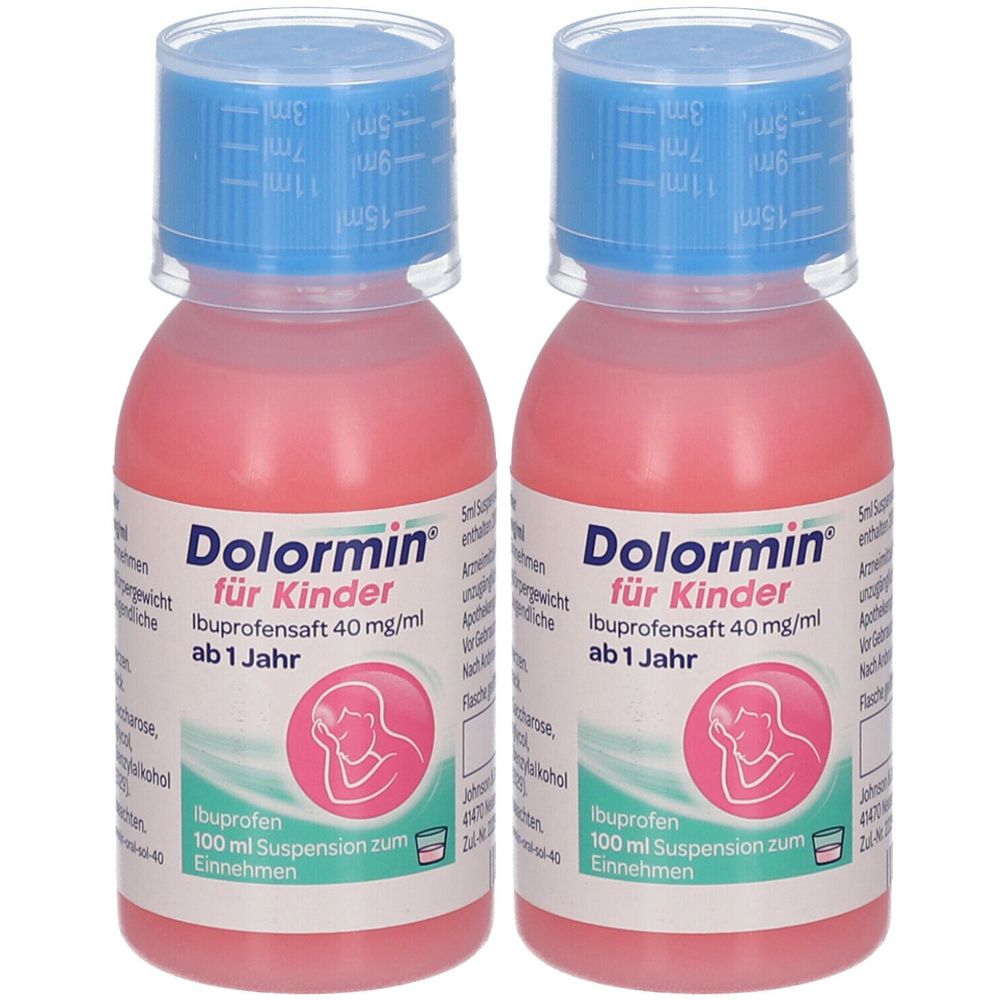 Dolormin für Kinder Ibuprofensaft 40 mg/ml bei Fieber und Schmerzen