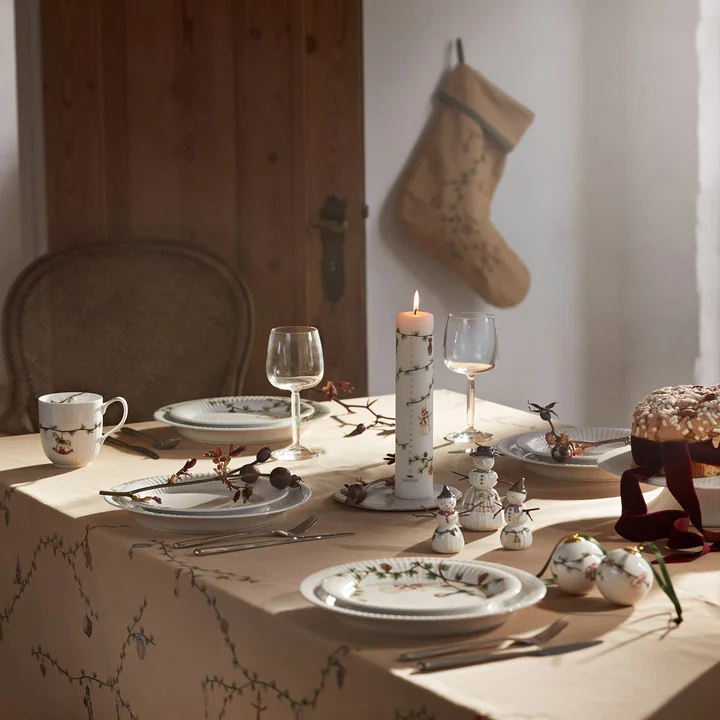Kähler Design - Hammershøi Christmas Tischdecke, sand, 150 x 320 cm