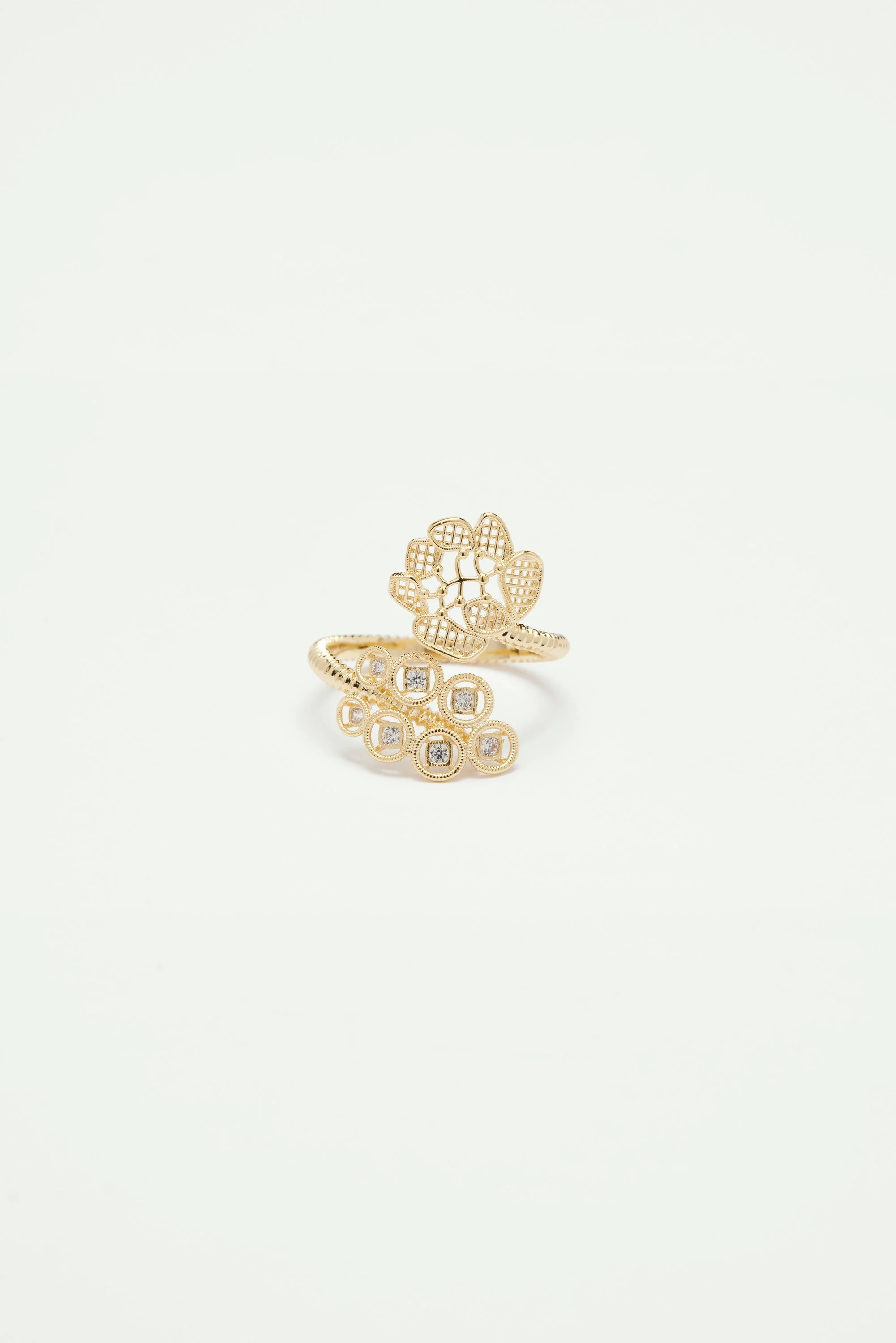 Bague ajustable fil d'or | Jaune