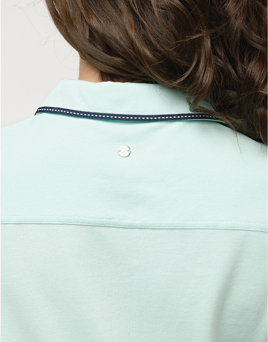 Polo vert d'eau coton