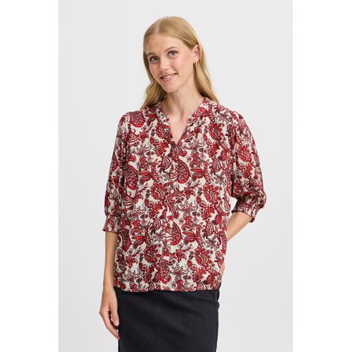 Fransa Avery Skjorte, Moonbeam/Geranium, L
