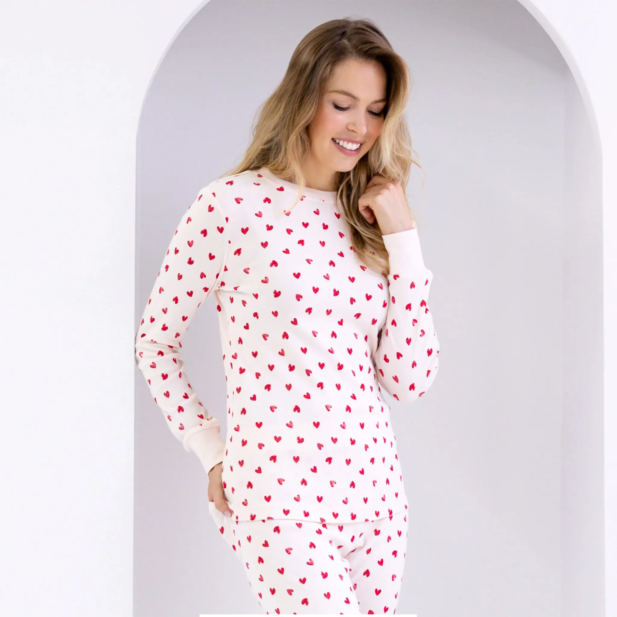 Maman par Petit Lem Pyjama Coeurs Adulte