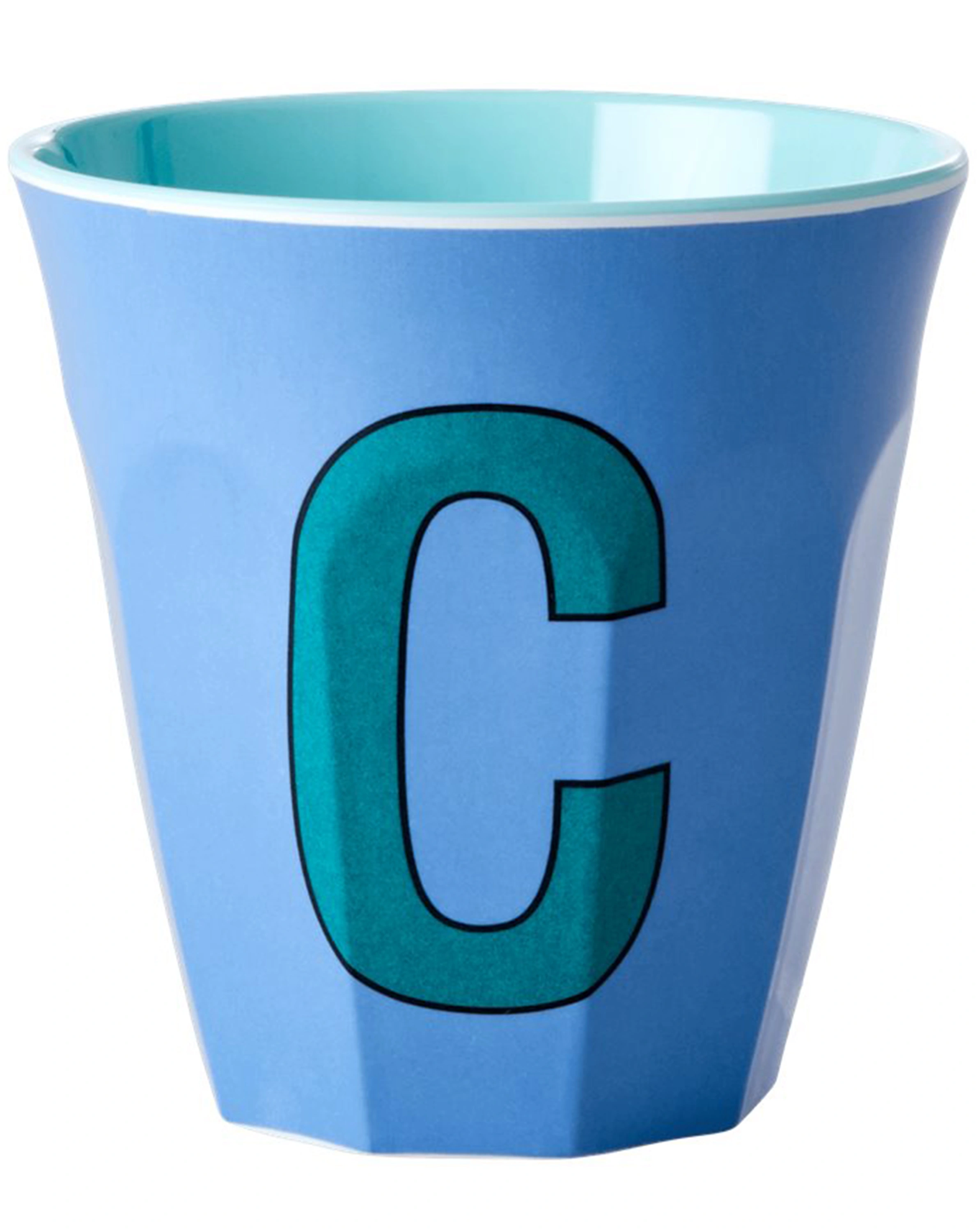 Melamin-Becher LETTER C - MEDIUM in new dusty blue
