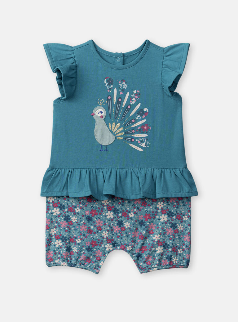 Grenouillère fantaisie pour bébé fille