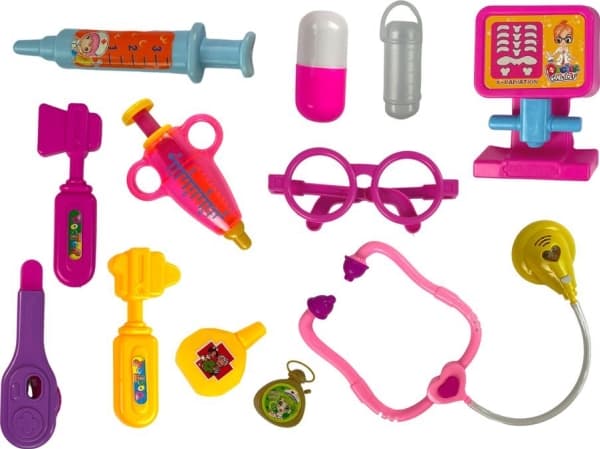 LeanToys Little Doctor Rosa koffertstetoskop