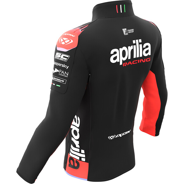 Ixon - Veste softshell Aprilia 22 Noir / Rouge fluo
