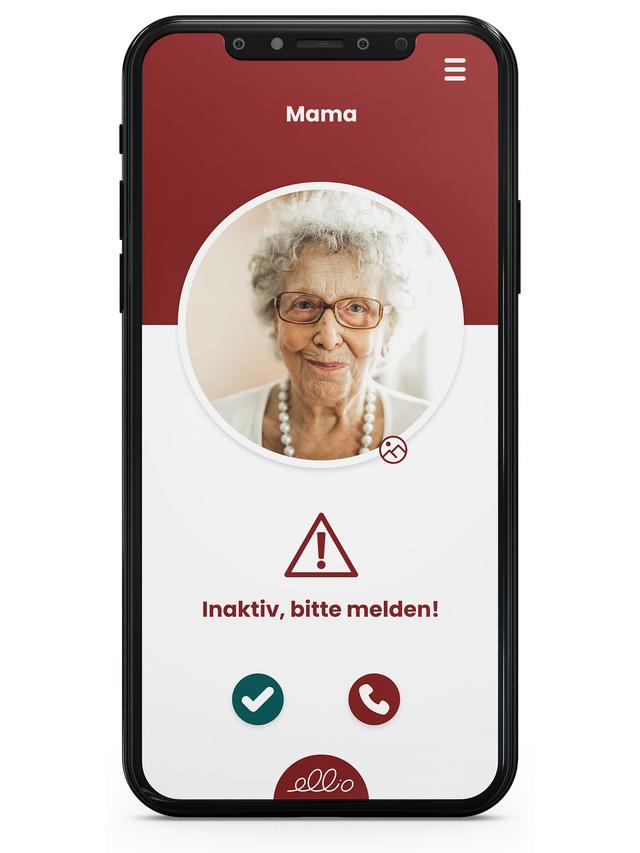 ellio Hausnotruf mit Bewegungsmelder für Senioren, mit zusätzlichem Schlüsselanhänger (WLAN-Version)