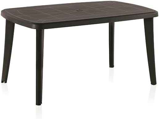 Gartenmöbel Set Tisch und Stühle 7-teilig - Gartentisch mit klappbaren Stühlen aus wetterfestem Kunststoff - Essgruppe Set für Balkon Terrasse und Garten - Gartengarnitur mit Esstisch Anthrazit