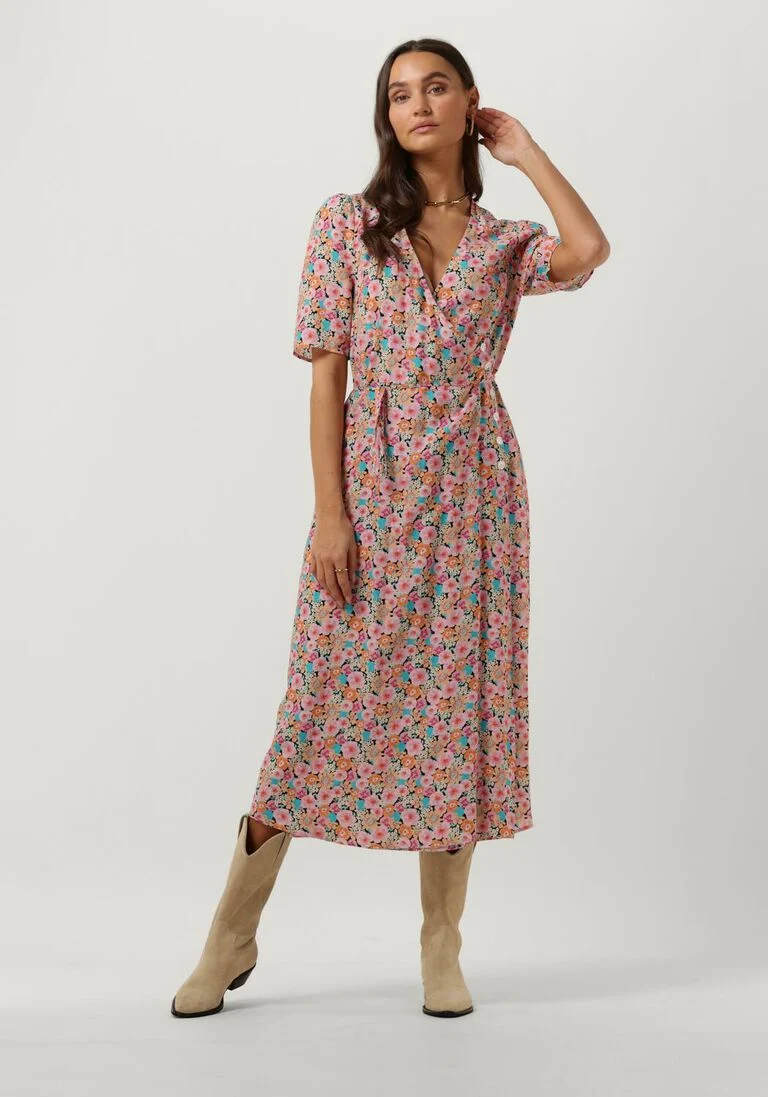 CATWALK JUNKIE oranje catwalk junkie midi jurk dr orange blossom wrap