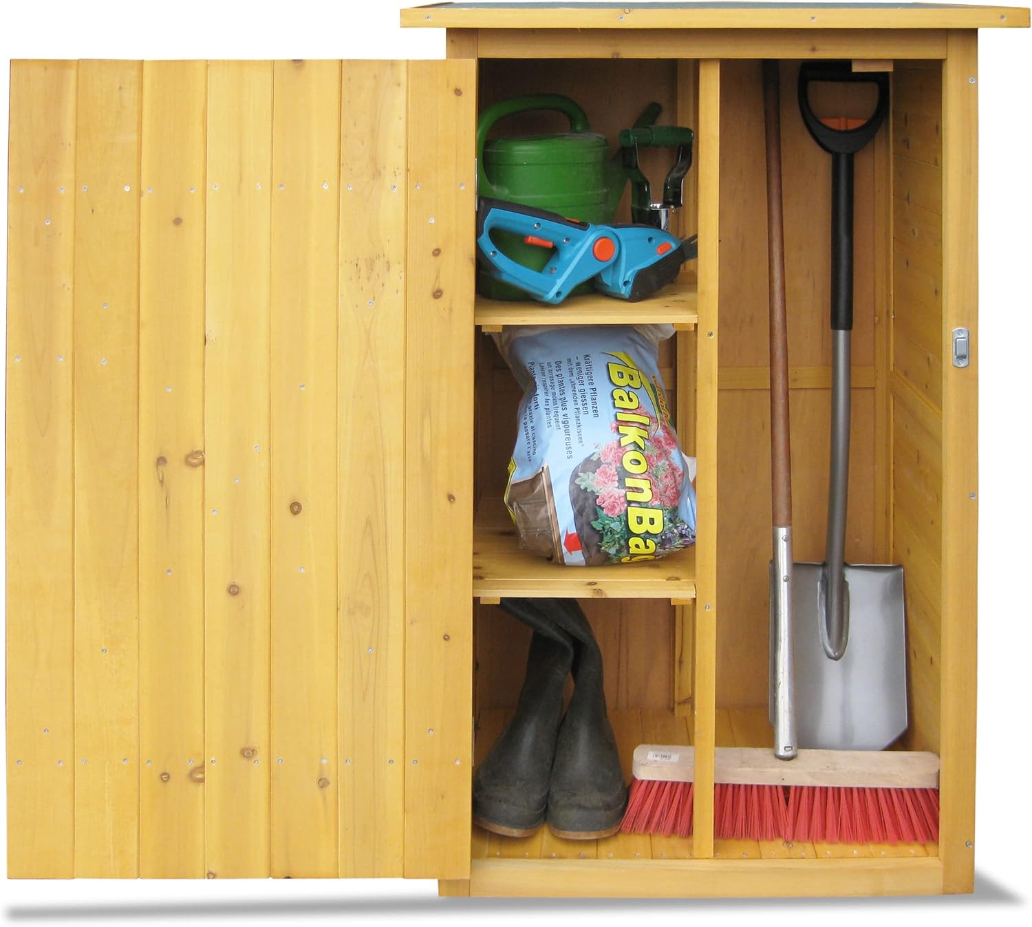HABAU Gartenschrank Flachdach, 3103, 75 x 56 x 117 cm, mit 2 Regalböden