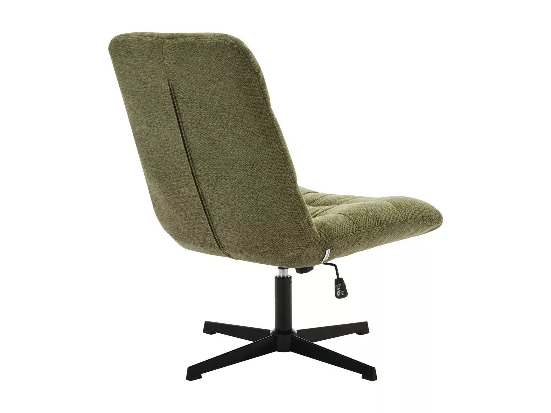 Fauteuil pivotant en tissu chiné vert SELENDO