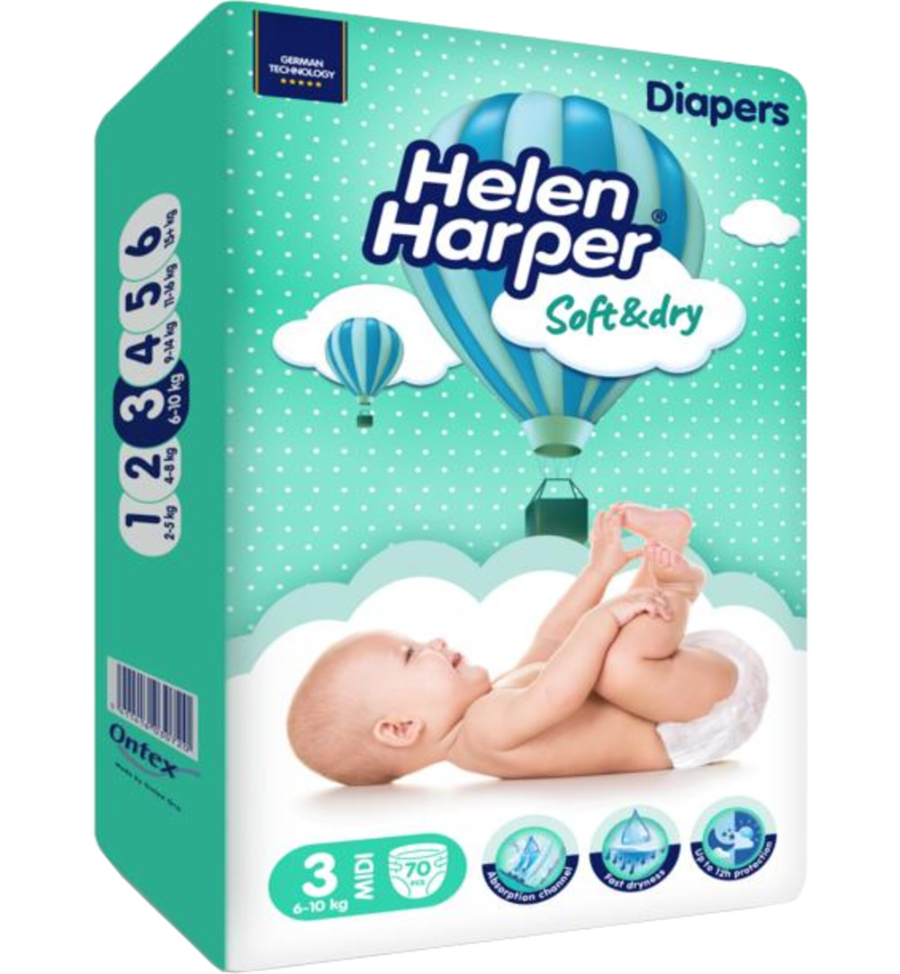 Helen Harper Babyluiers midi (70 stuks)