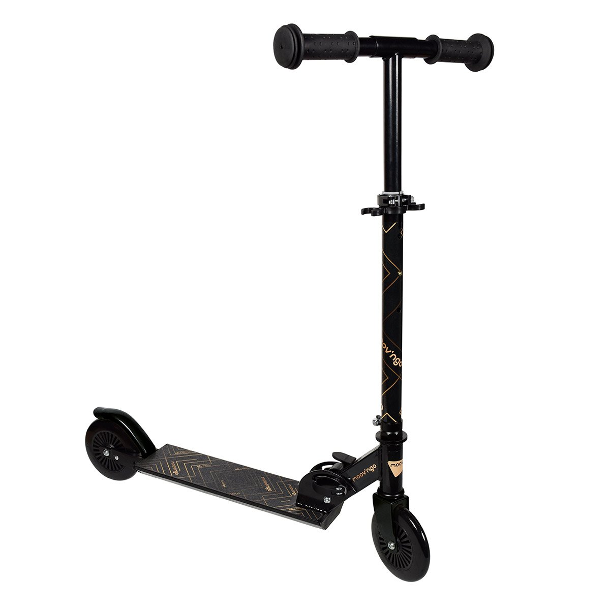 Trottinette 2 roues noir et or