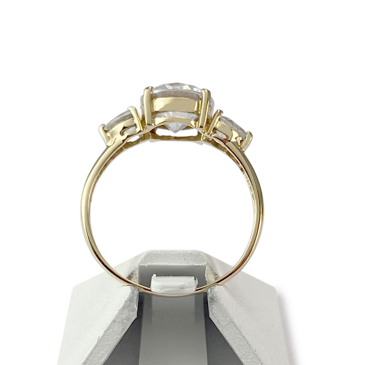 Bague d'occasion or 750 jaune zirconias