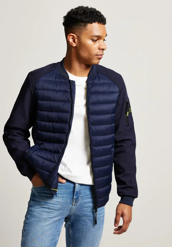 Leichter Blouson mit Stepp - navy blue