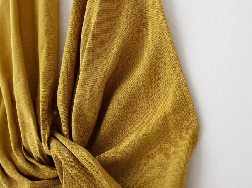 Asaiyoyo - Halter Effen Maxi Schede Jurk