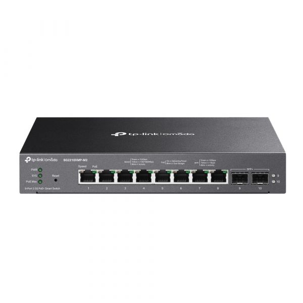 TP-Link Switch Omada 8 Portas 2.5GBASE-T e 2 Portas 10GE SFP  Smart Switch com 8 Portas PoE