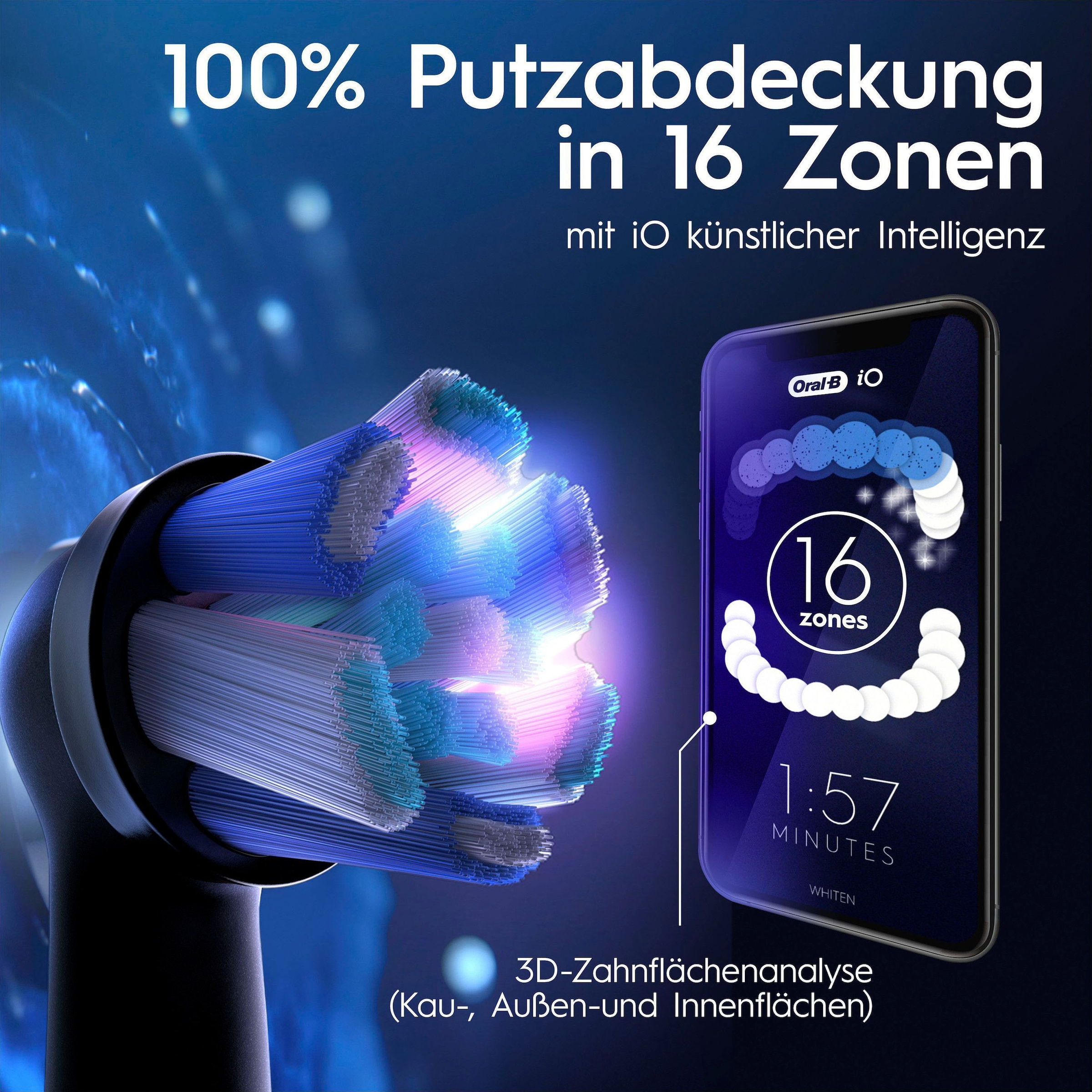 Oral-B Elektrische Zahnbürste »iO 9 Luxe Edition« 1 Stk. Aufsteckbürsten mit Magnet-Technologie, 7 Putzmodi, Farbdisplay & Lade-Reiseetui