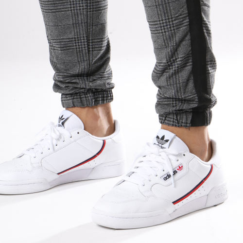 Pantalon Jogging Slim Fit A Carreaux Avec Bandes 1332 Gris Anthracite