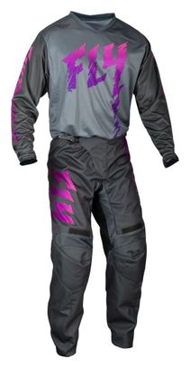 Pantalon Enfant Fly Racing Fly F-16 Gris / Charbon / Rose