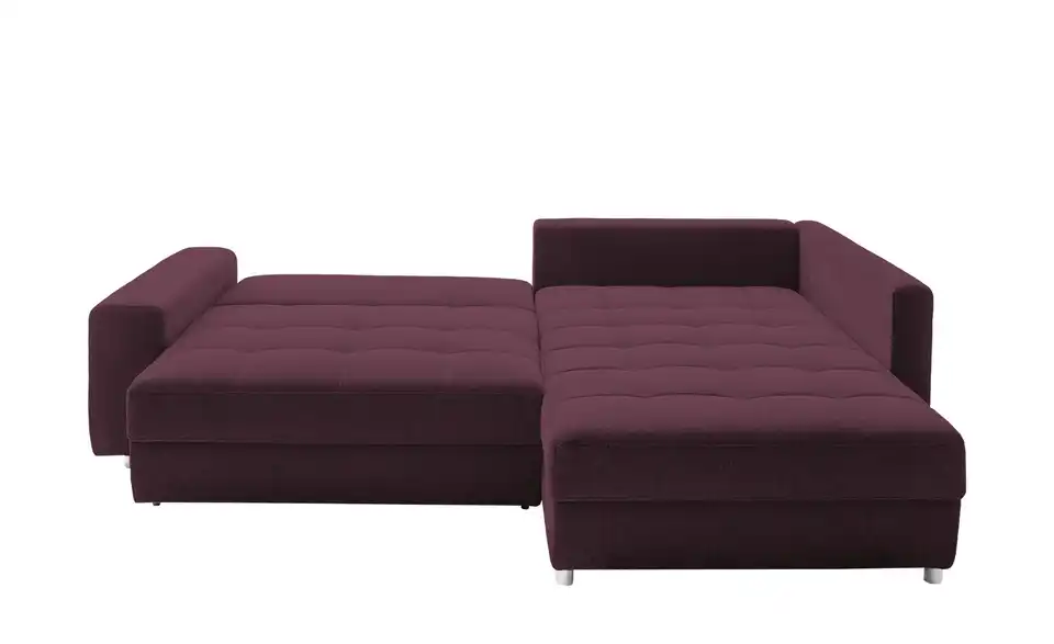 Ecksofa Arissa de Luxe Burgund rechts Webstoff