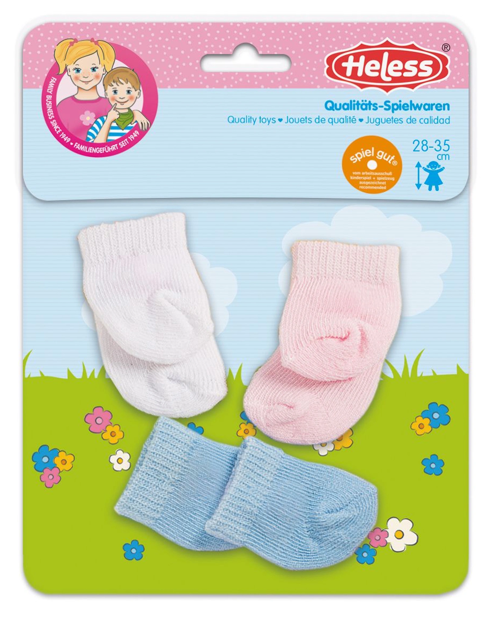 Puppen-Söckchen uni 3er Pack klein (28-35 cm)