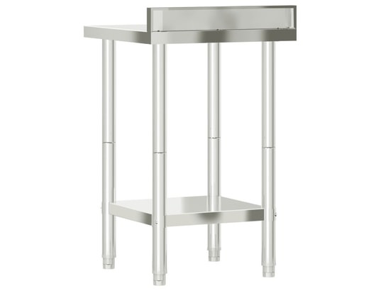 VIDAXL - Mobilier de cuisine Table de travail de cuisine avec dosseret 55x55x93 cm inox