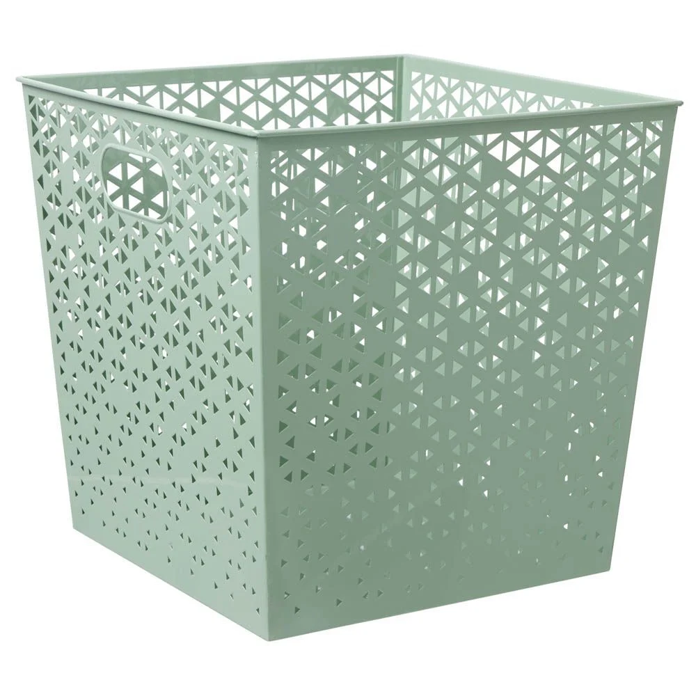Panière Box Cube 30x30x30cm métal perforé - 3 coloris