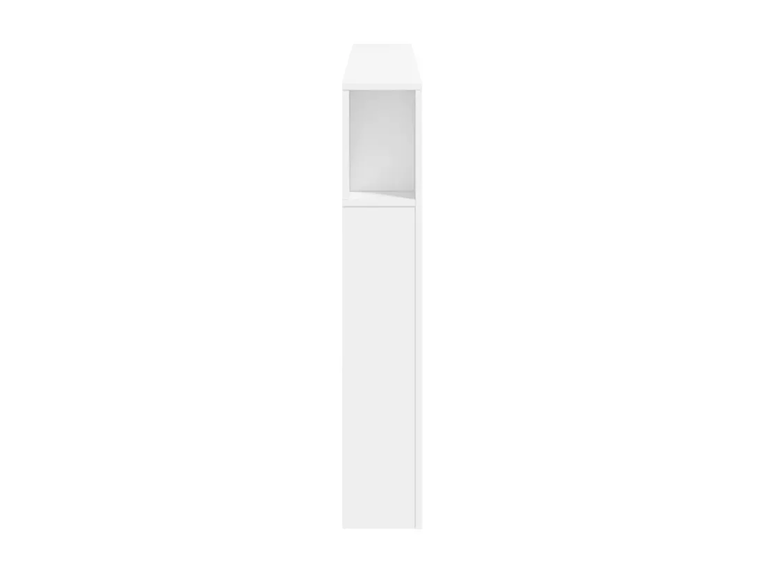 Tête de lit à LED blanc 160x18,5x103,5 cm bois d'ingénierie