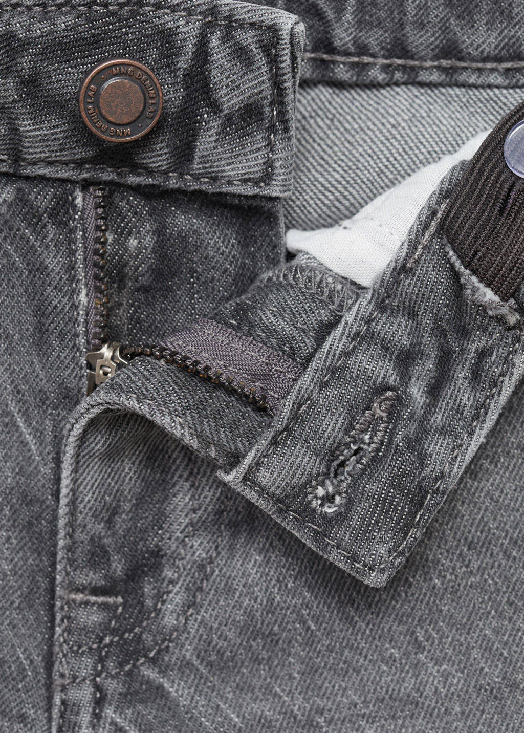 Mango Kids regular waist regular fit jeans grey denim