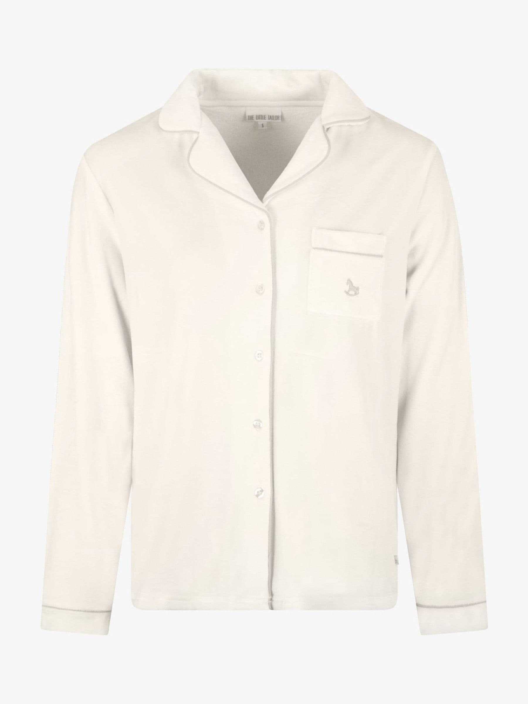 Crème - The Little Tailor luxe kerstpyjama van zacht aanvoelend velours