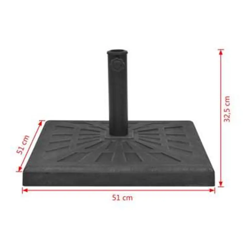 vidaXL - Parasolvoet - Zwart - Staal
