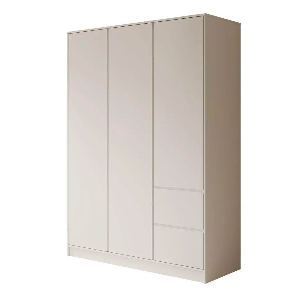 Meubella - Kledingkast Brett - Wit - 147 cm