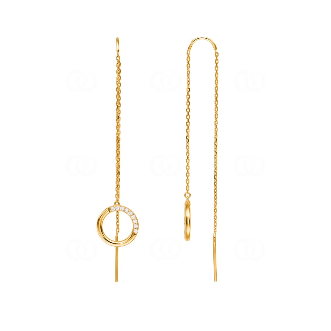 Ohrhänger 750/18 K Gelbgold mit Zirkonia