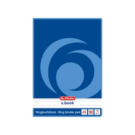 Herlitz Ringbuchblock DIN A5, 100 Blatt, liniert, 6er Lochung