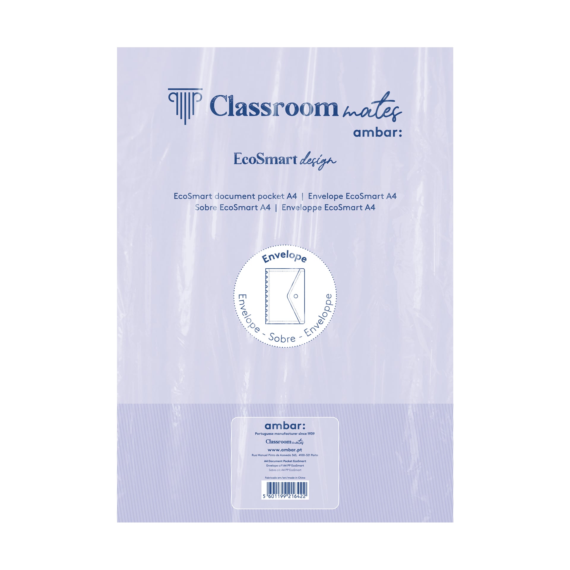 ENVELOPE PARA CADERNO ECOSMART AMBAR COM FECHO A4